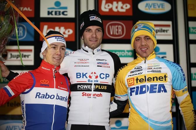 Elite men's podium in Gieten