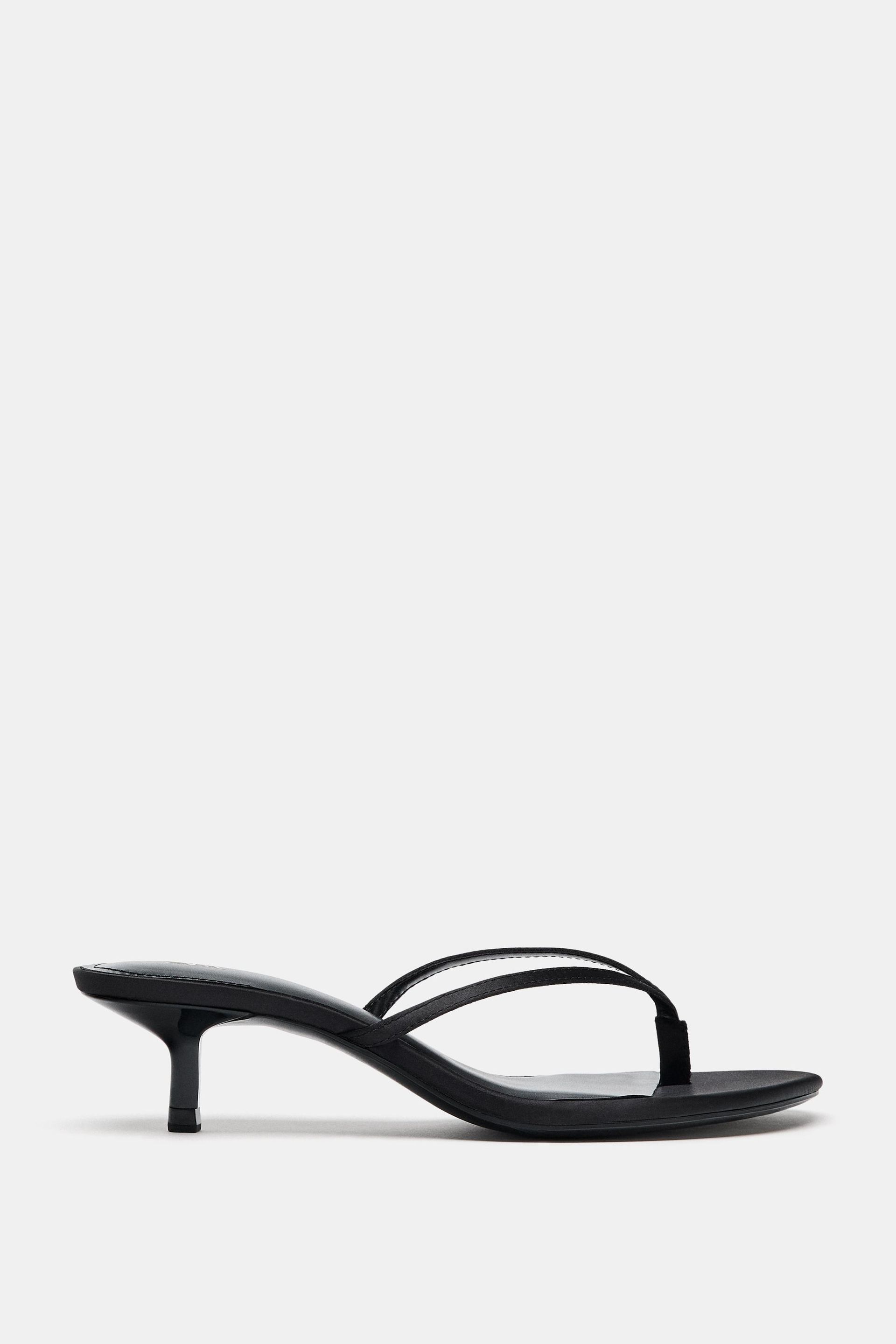 Satin Kitten Heel Sandals