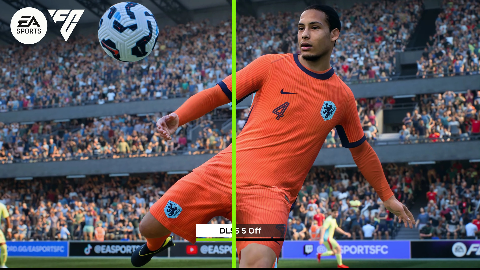 Nvidia's Jensen Huang showing off DLSS 5 at GTC 2026.