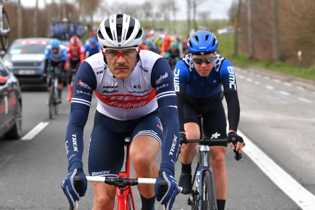 KUURNE BELGIUM MARCH 01 Jasper Stuyven of Belgium and Team TrekSegafredo during the 72nd KuurneBrusselKuurne 2020 a 201km race from Kuurne to Kuurne KBK20 KuurneBxlKuurne KBK on March 01 2020 in Kuurne Belgium Photo by Tim de WaeleGetty Images
