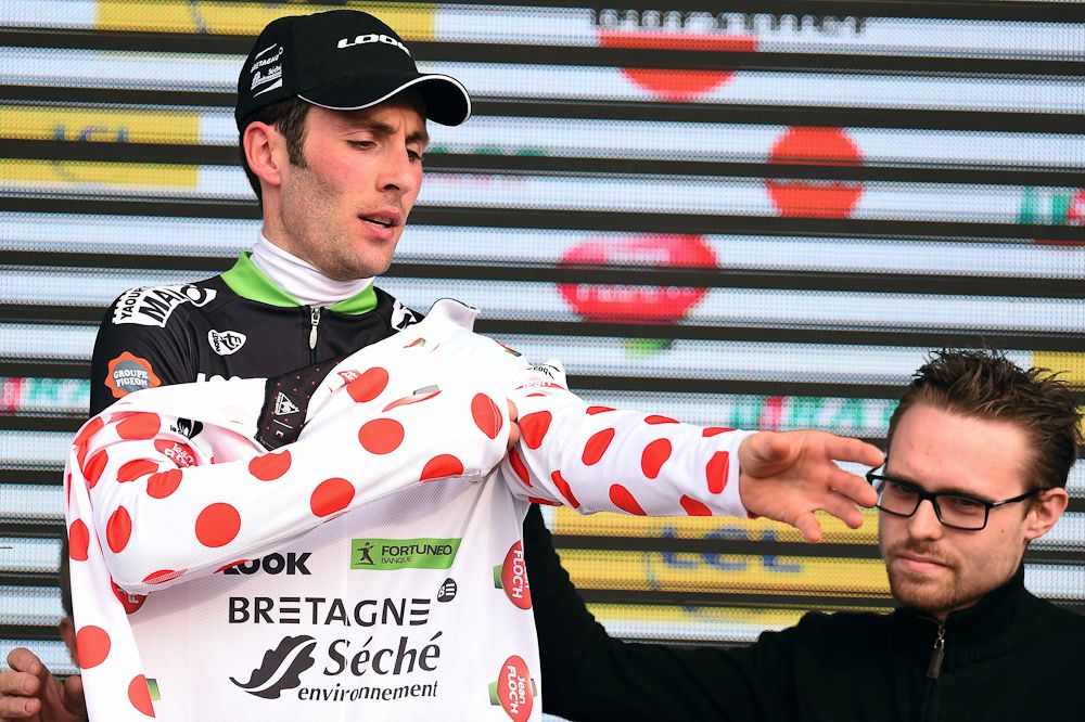 Jonathan Hivert in the mountains jersey.