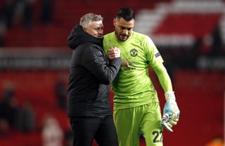 Sergio Romero was called into action in the first half