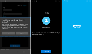 Messaging Skype Beta for Windows 10 Mobile