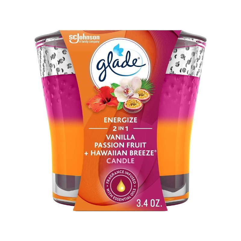 Glade Vanilla Passion Fruit + Hawaiian Breeze is one of the best candles on Amazon for its affordability.