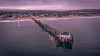 Imperial Beach Pier In San Diego At Sunset