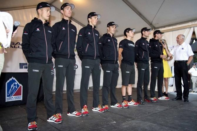 Trek Factory Racing presented to the crowd