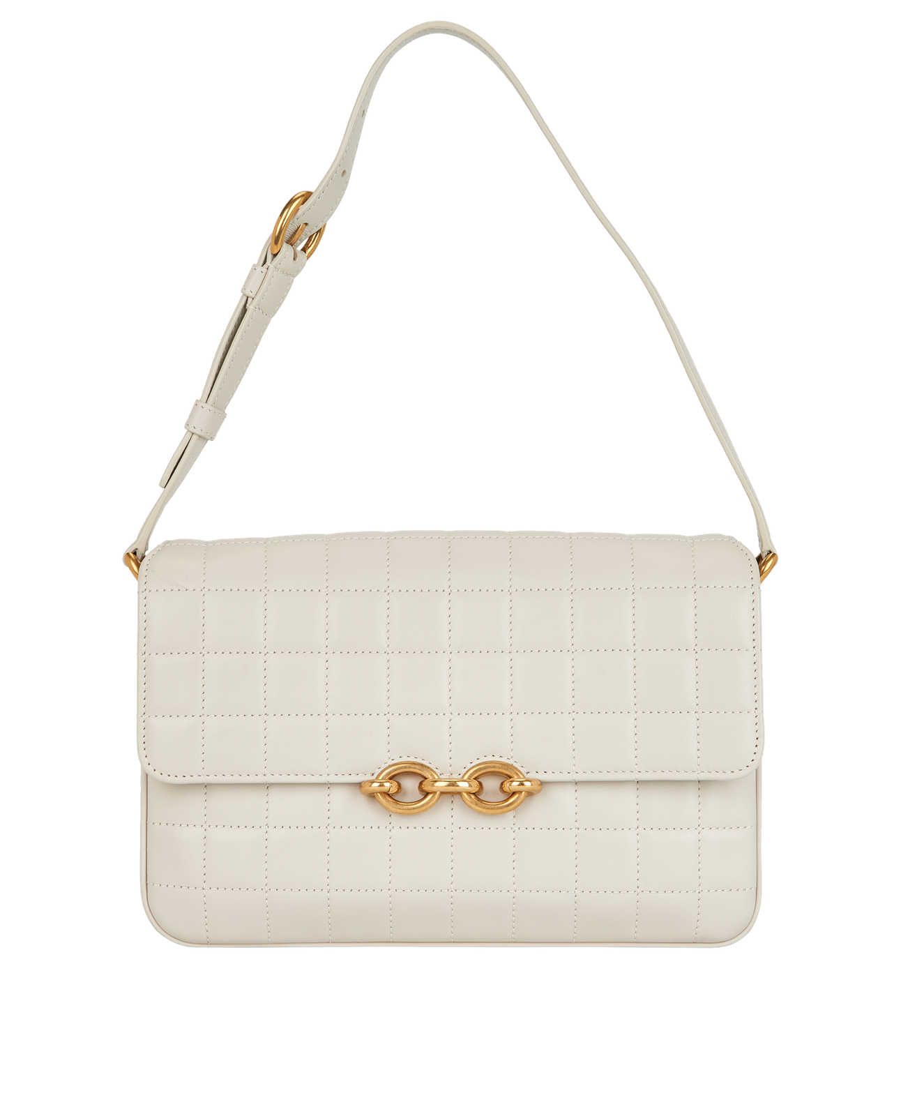 Yves Saint Laurent Le Maillon Shoulder Bag Shoulder Bag Leather Cream