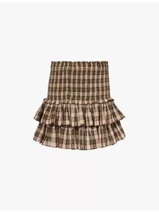 Naomis Gingham-Baumwoll-Minirock