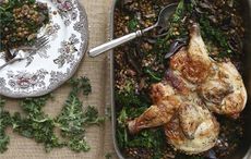 spatchcock chicken with kale