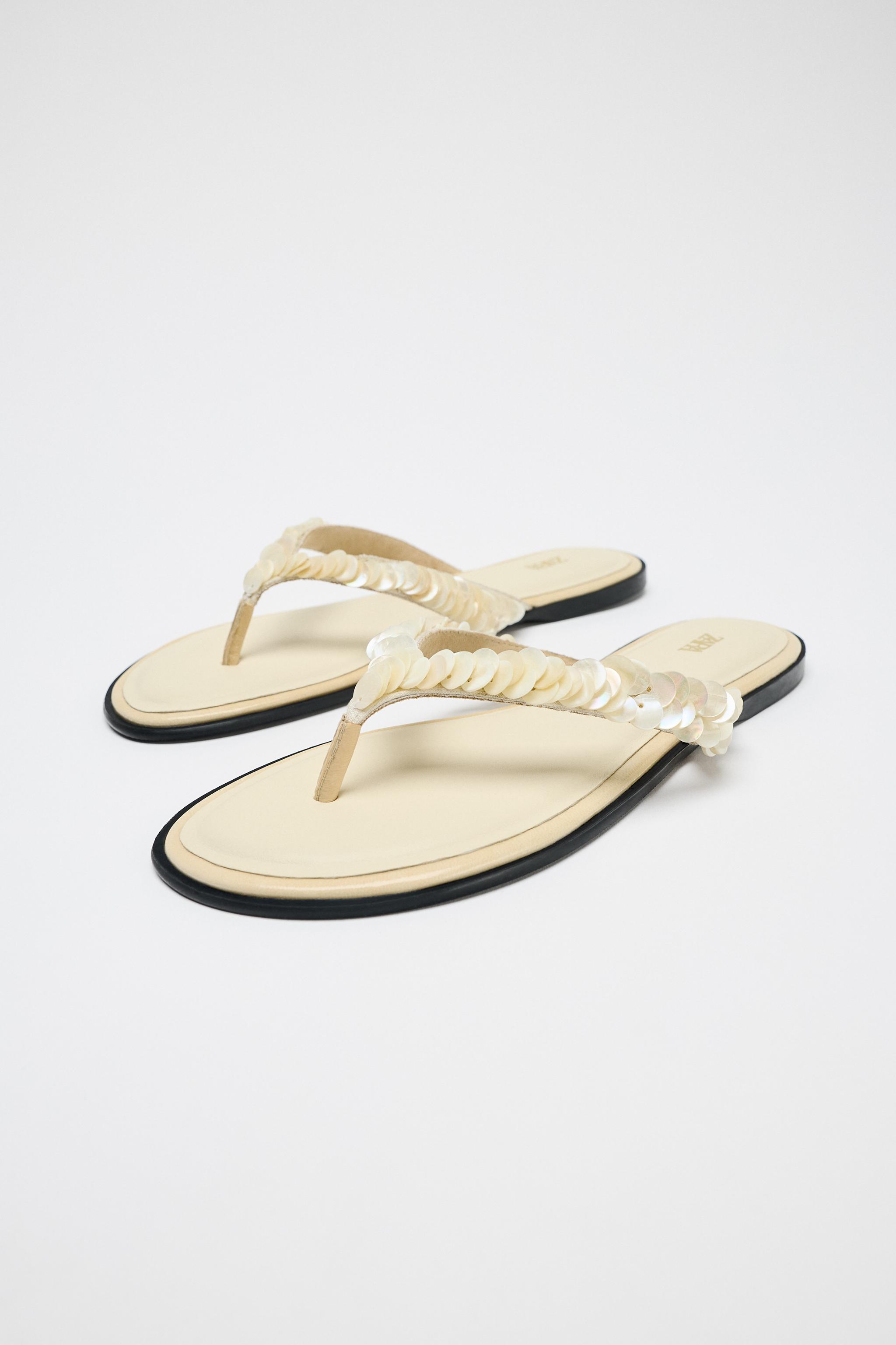 Beaded Strap Sandals