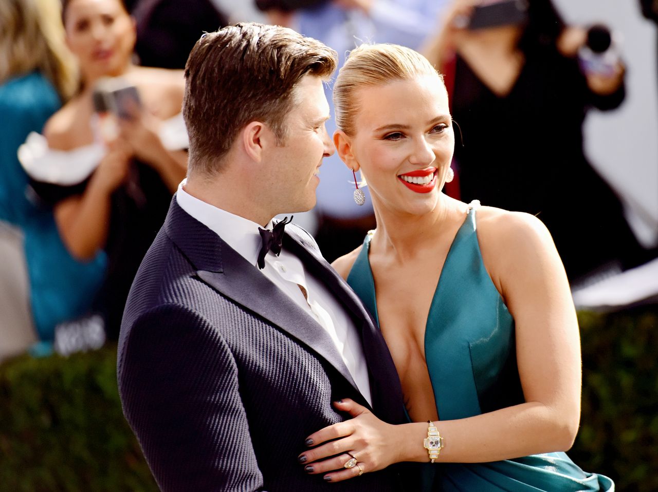 Scarlett Johansson and Colin Jost.