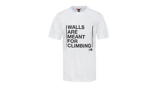 The North Face official Walls Are Meant For Climbing t-shirt in white