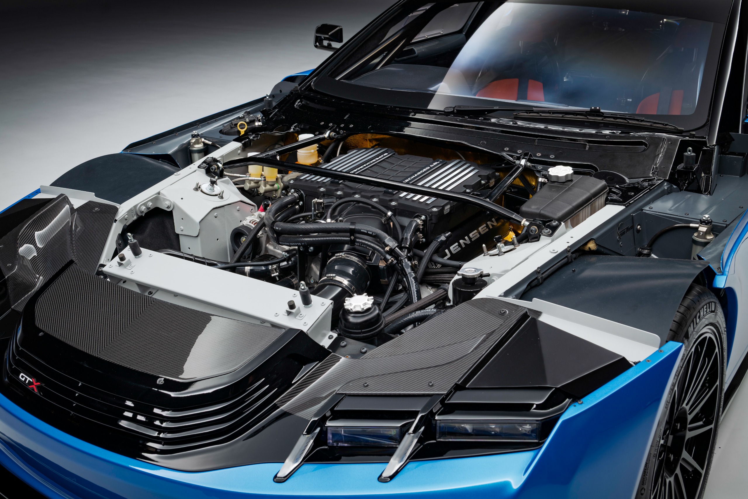 Under the aluminium bonnet sits a supercharged 6.8-litre V8