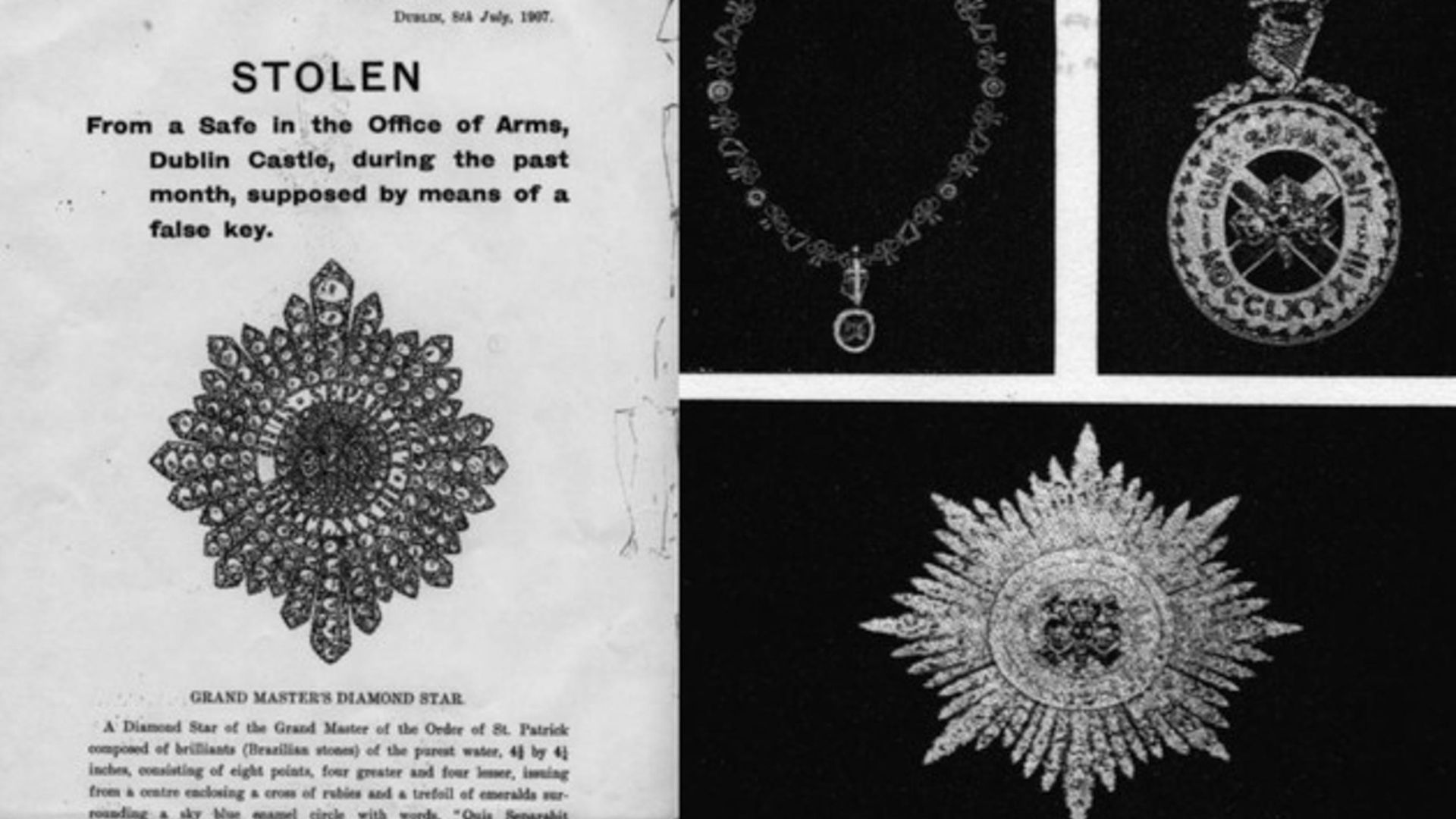A missing poster for the Irish Crown Jewels