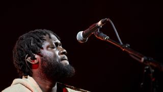 Michael Kiwanuka performs on the Heineken stage during day 2 of NOS Alive Festival 2024 on July 12, 2024 in Lisbon, Portugal