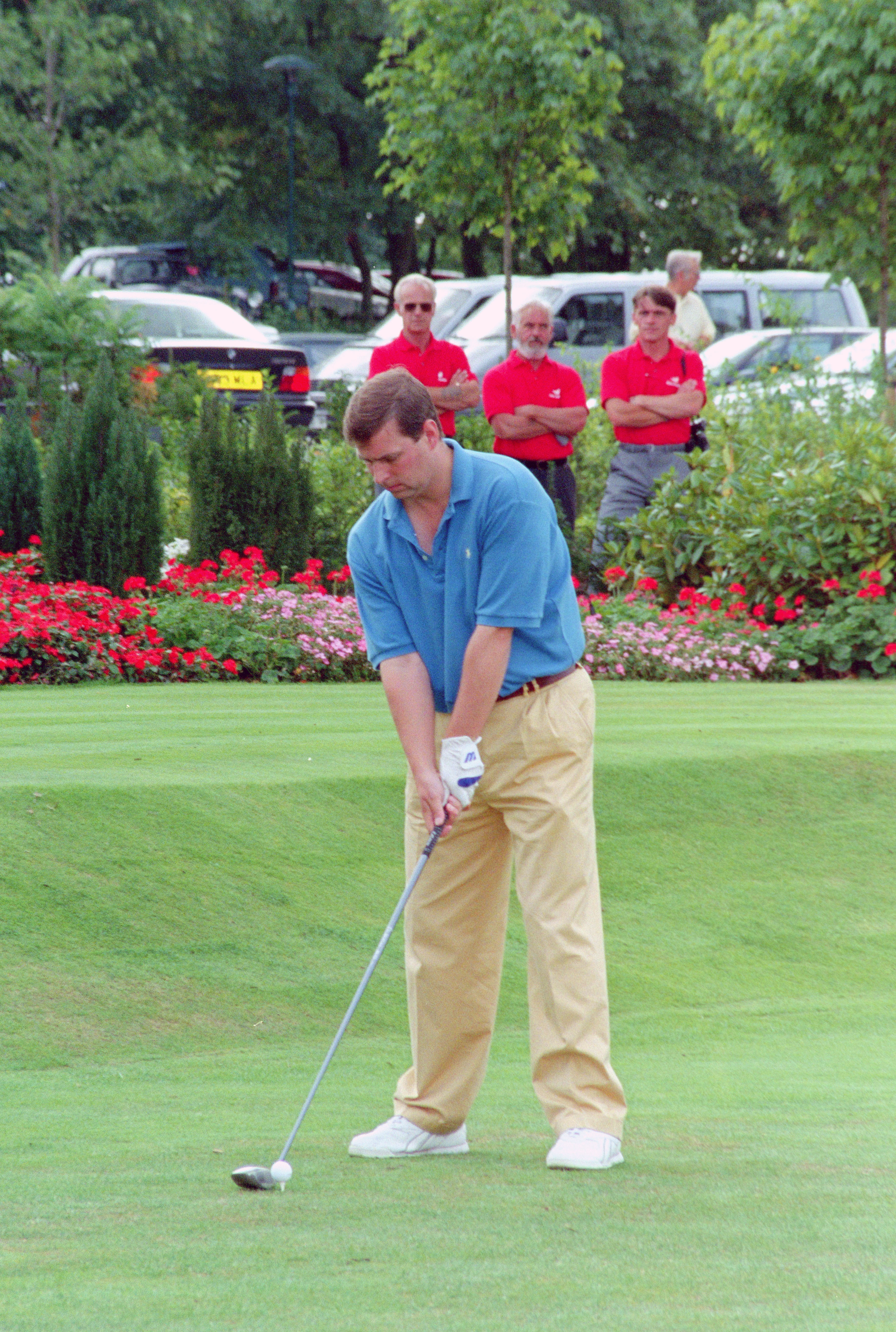 Prince Andrew golfing