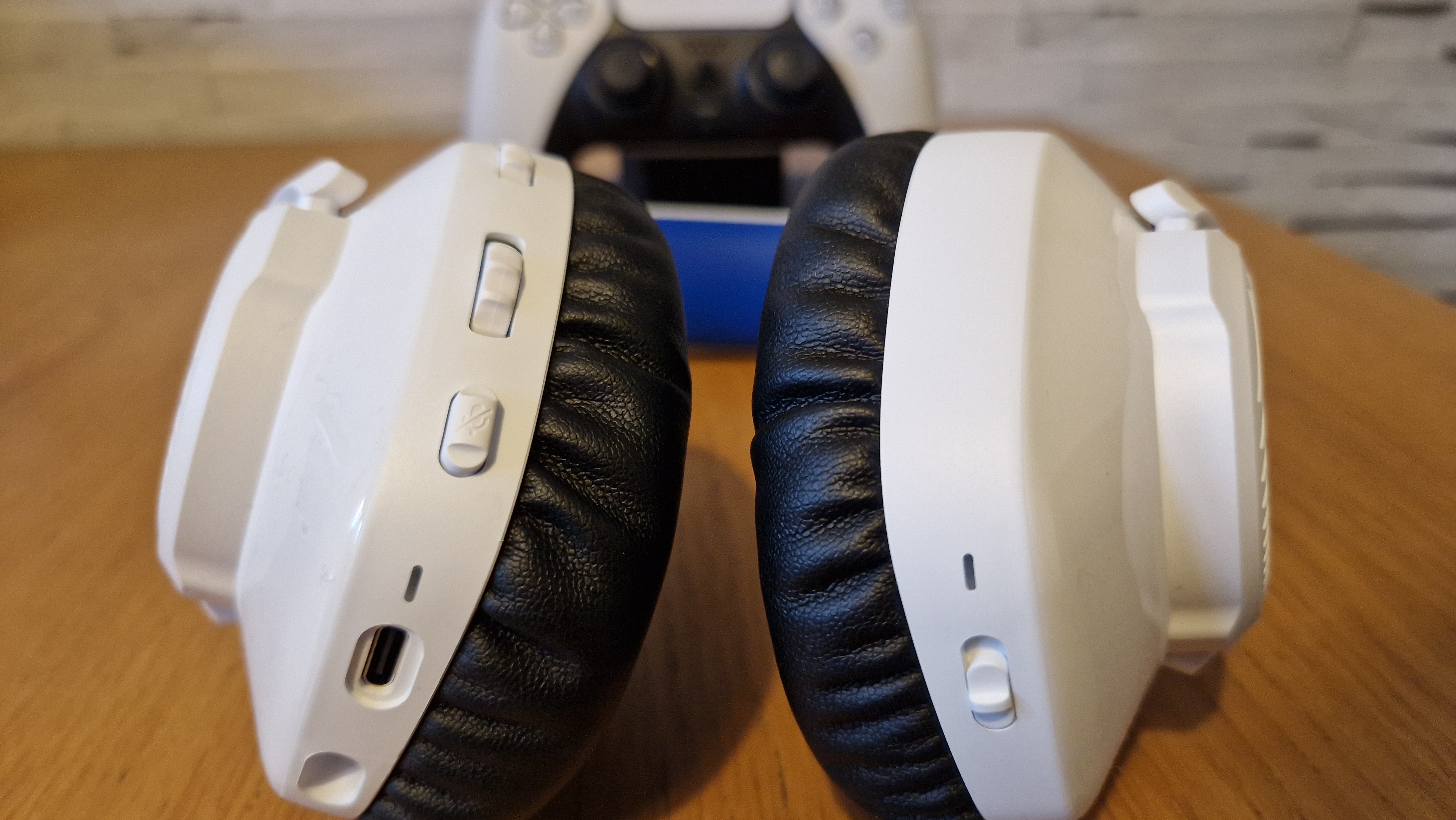 Profile and detail shots of the JBL Quantum 360P wireless gaming headset