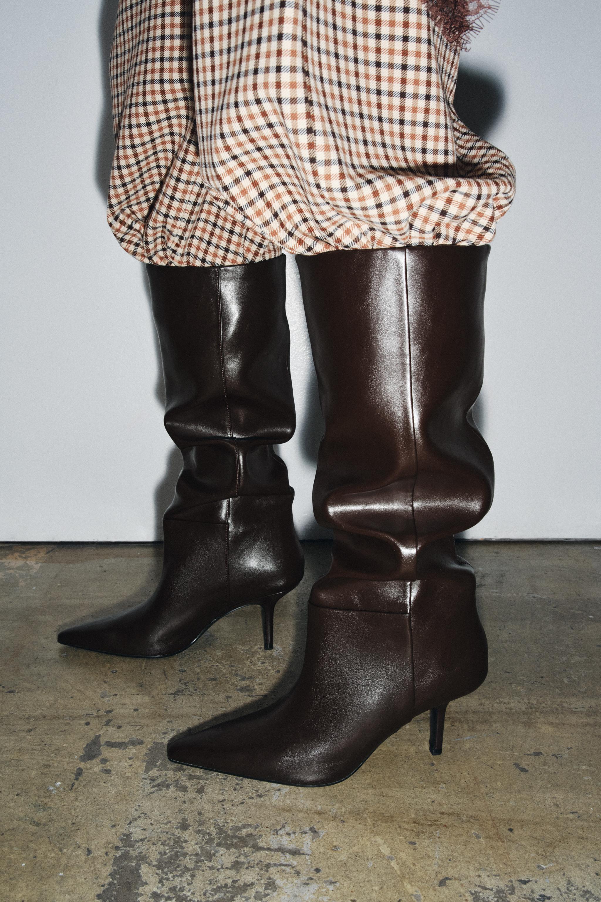 Pointed High-Heel Boots