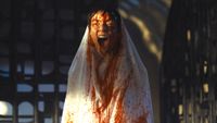 ANYA TAYLOR-JOY screaming with blood all over her as Alia in Warner Bros. Pictures and Legendary Pictures&rsquo; action adventure &ldquo;DUNE: PART THREE,&rdquo; a Warner Bros. Pictures release.