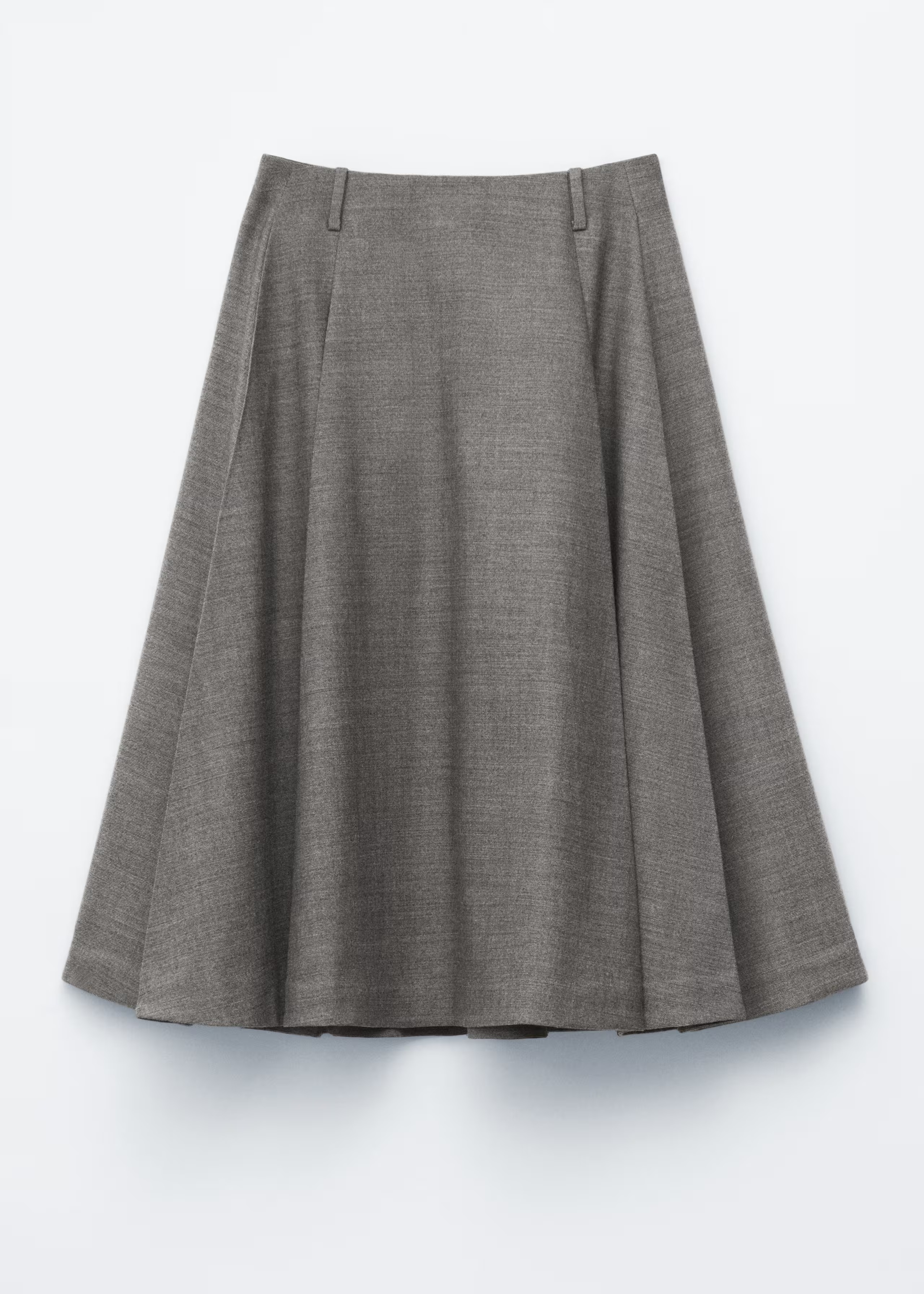 stories, Pleated Wool Midi Skirt