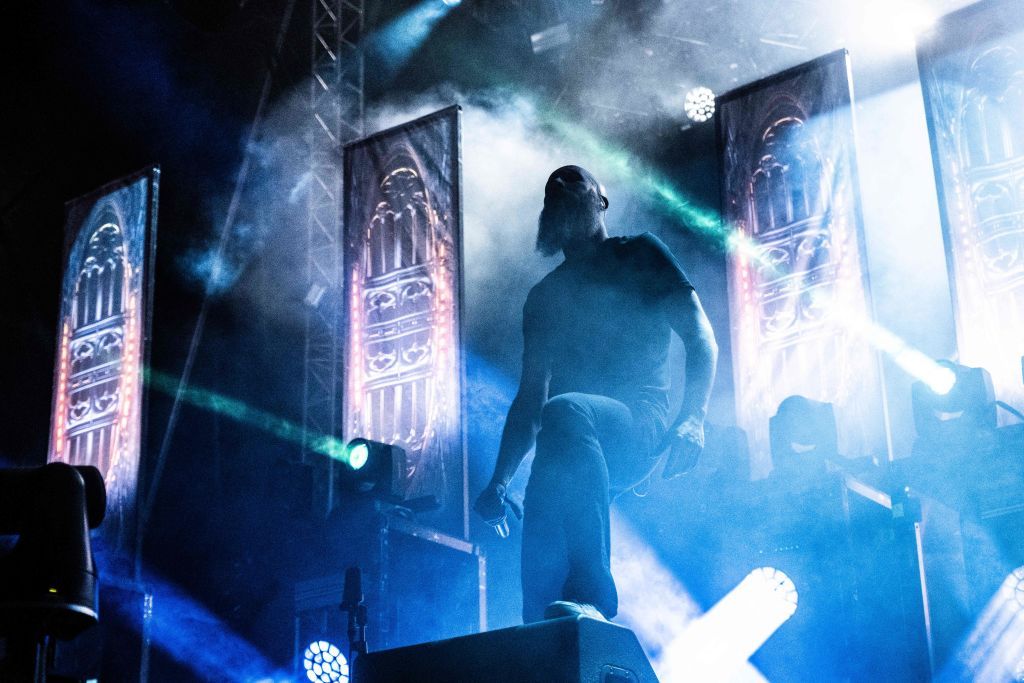 A picture of Meshuggah performing on stage during the heavy metal music Festival Copenhell, in Copenhagen, Denmark, on June 15, 2023