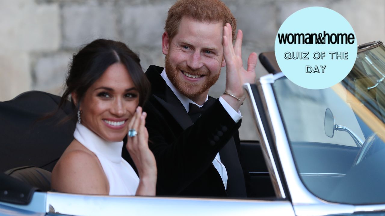Duchess of Sussex and Prince Harry, Duke of Sussex wave as they leave Windsor Castle after their wedding to attend an evening reception at Frogmore House, hosted by the Prince of Wales on May 19, 2018 in Windsor, England. (Photo by Steve Parsons - WPA Pool/Getty Images)