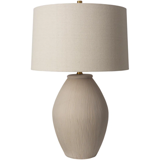ridged ceramic table lamp