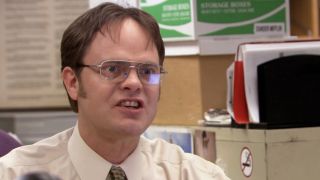 Dwight looking angry in The Office