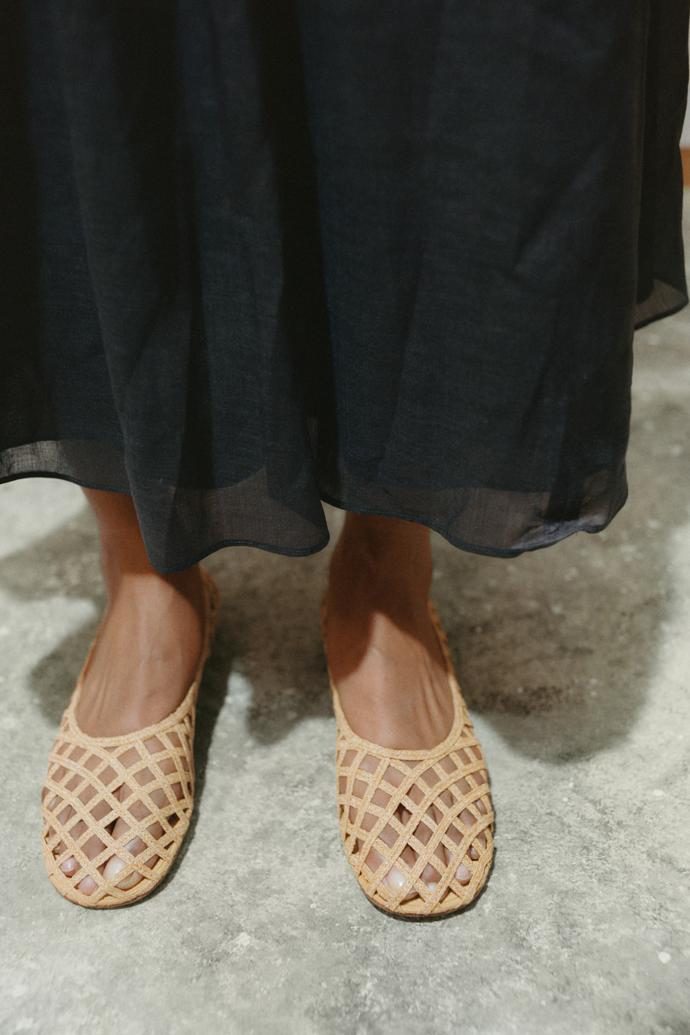 MANGO, Natural Fibre Ballerina Flats - Women | Mango United Kingdom