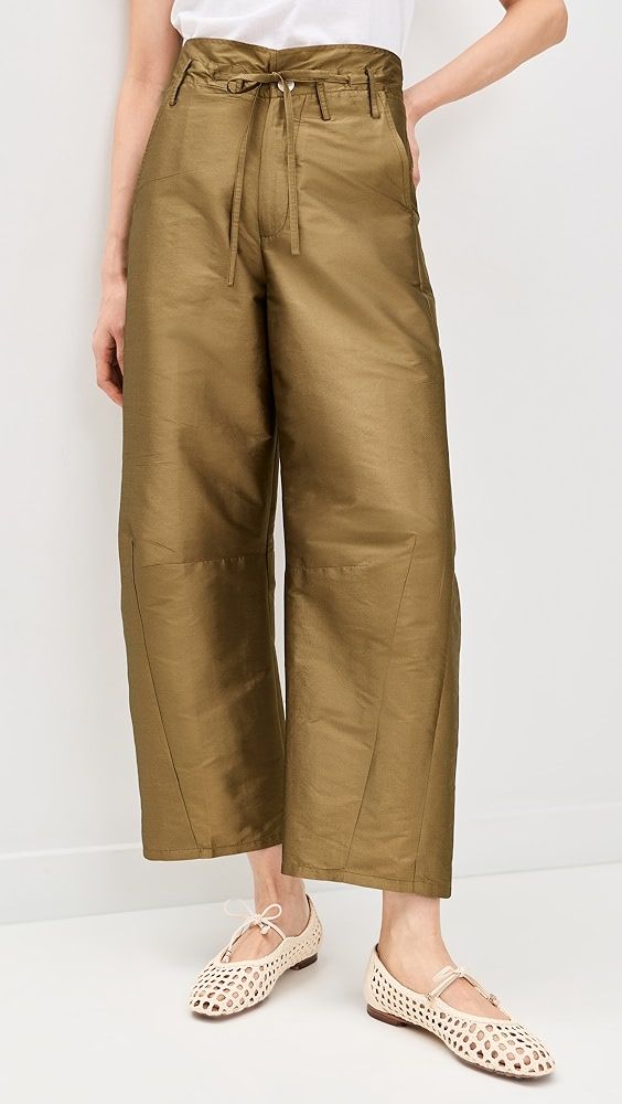 Chan Luu Techno Taffeta Barrel Pants