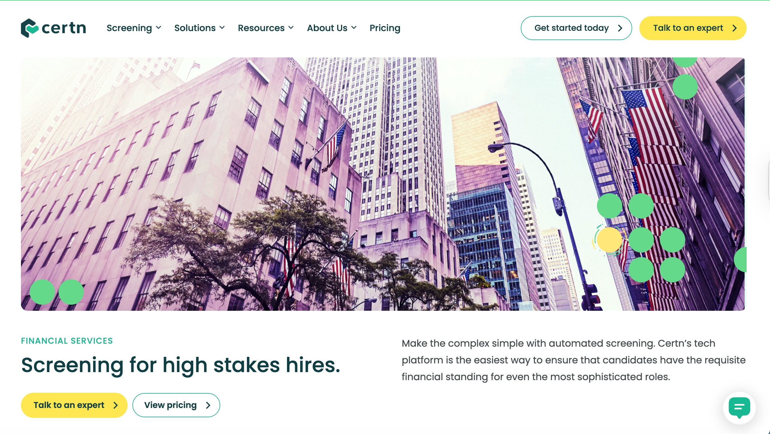 Certn website screenshot