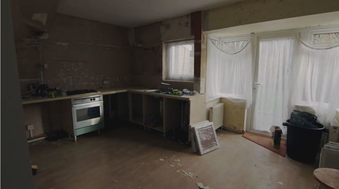 What Harry and Yimica's kitchen looked like before the renovation