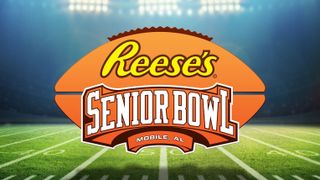 Reese's Senior Bowl logo on American football field