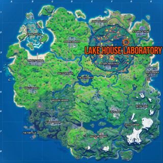 Fortnite Tony Stark's Hidden Lake House laboratory location map