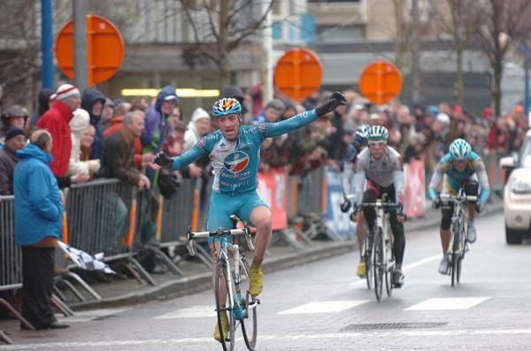 S&eacute;bastien Turgot (Bbox Bouygues Telecom) celebrates his victory in Sint Idesbald.