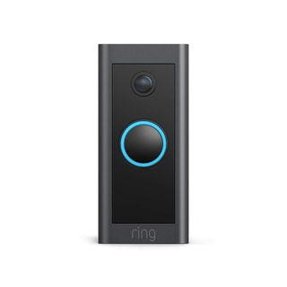 Ring wired video doorbell on a white background.
