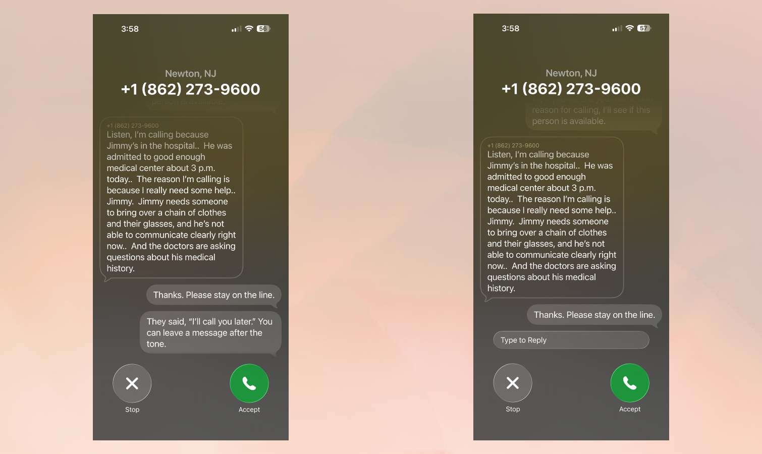 iOS 26 Call Screen screenshots.