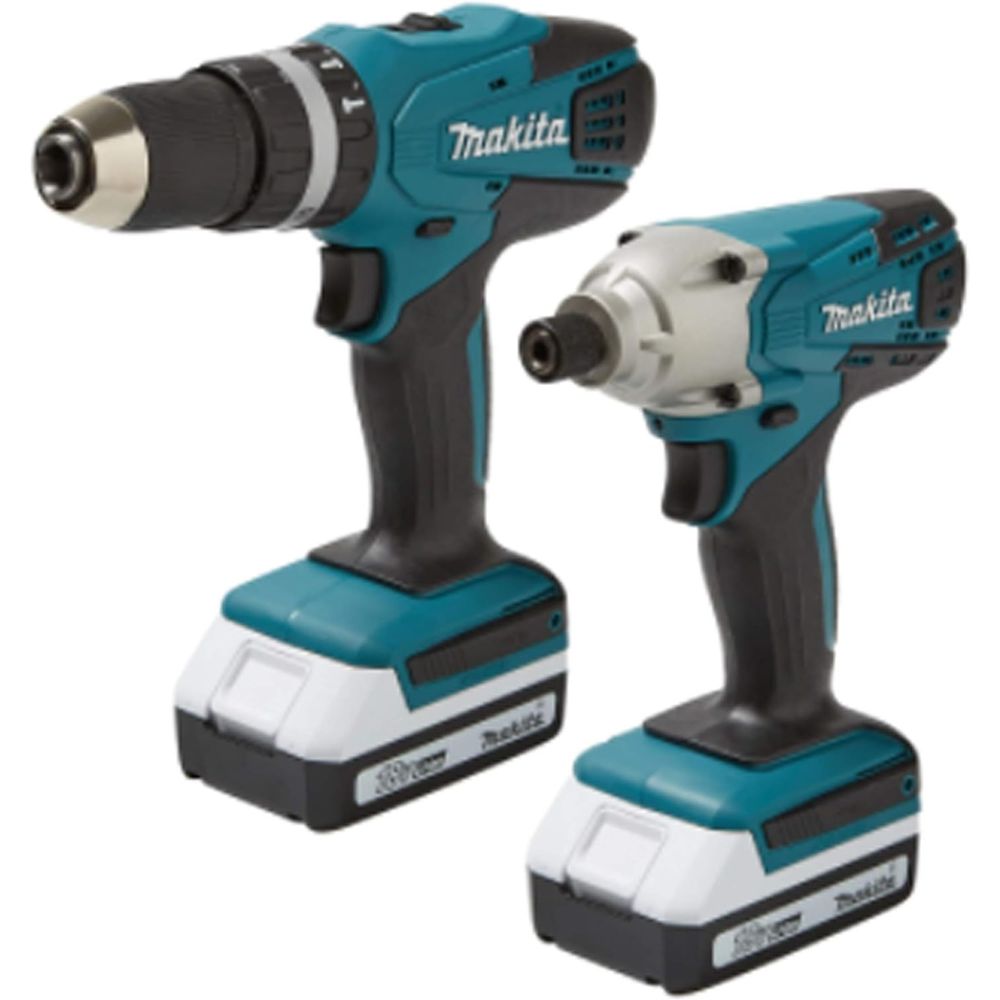  Makita DK18015X2 Cordless Hammer Drill and Impact Driver Combo Set small product cut out on white background
