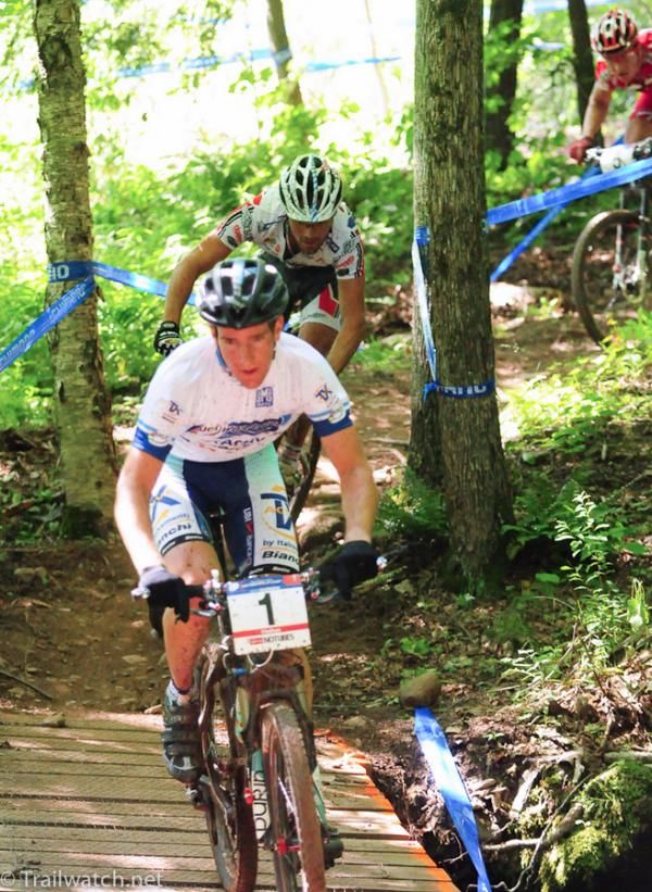 Gerhard Kerschbaumer (TX Active Bianchi) leading on lap two