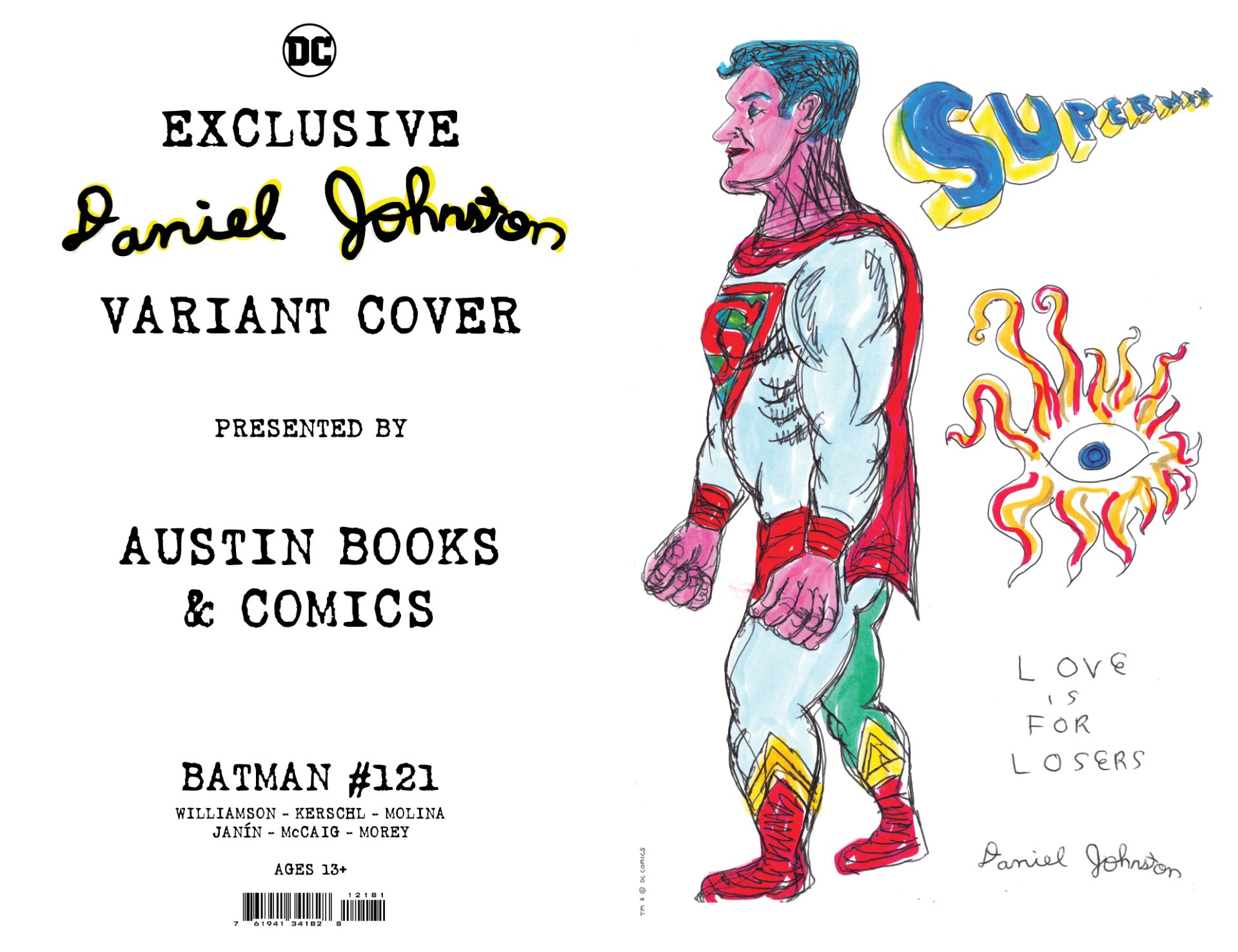 Daniel Johnston Batman # 121 Variant Cover
