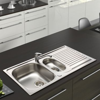 Homebase Aegean Stainless-Steel Sink and Tap Pack