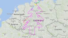 Christmas tree flight route