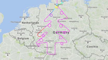 Christmas tree flight route