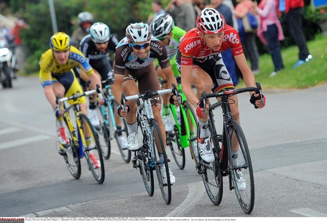 Tim Wellens, Matteo Montaguti, Stefano Pirazzi, Jay McCarthy and Thomas De Gendt made the winning breakaway