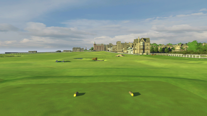 St Andrews Old Course pictured on Toptracer
