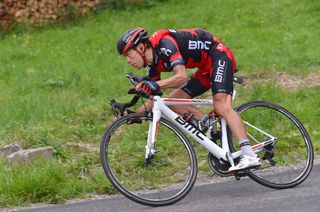 Richie Porte (BMC) during a sodden stage 20 of the Tour de France