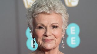 Julie Walters is pictured with a grey pixie cut as she attends the EE British Academy Film Awards (BAFTAs) held at Royal Albert Hall on February 18, 2018 in London, England.