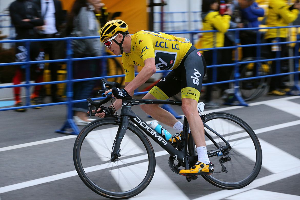 Chris Froome in action in Saitama.