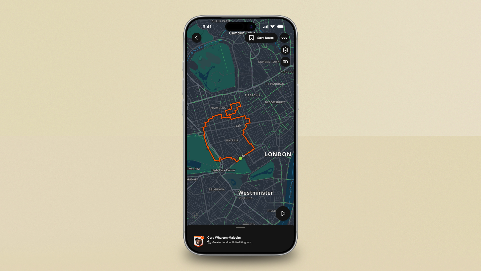 Apple logo in the Strava app