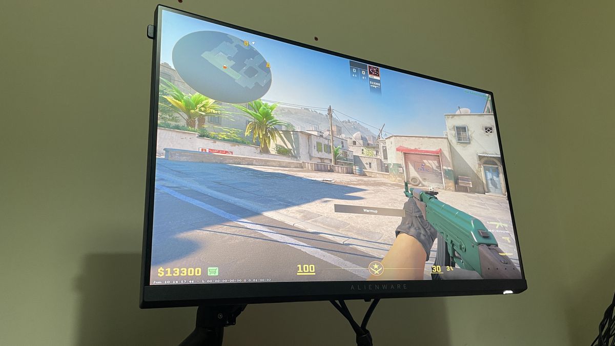 An Alienware AW2525HM 320 Hz 1080p gaming monitor.